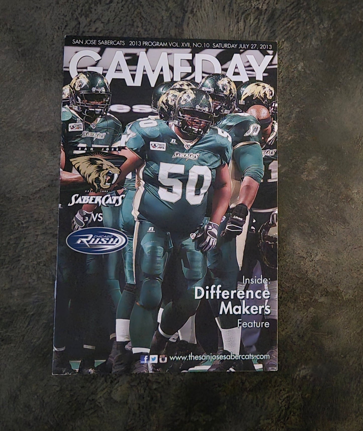 San Jose Sabercats Gameday Program - May 27th 2013
