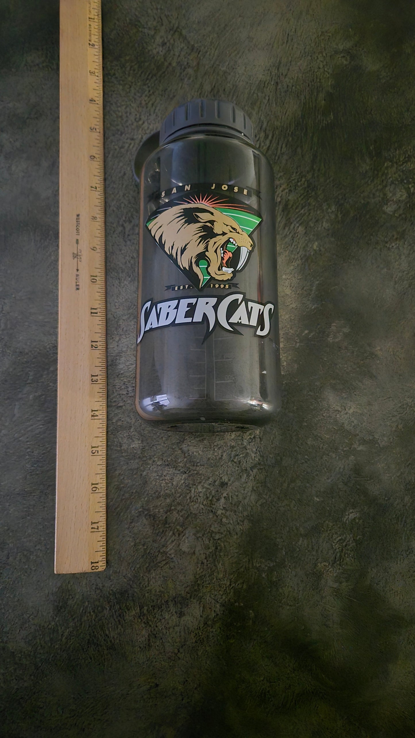 San Jose Sabercats Water Bottle - Translucent Gray